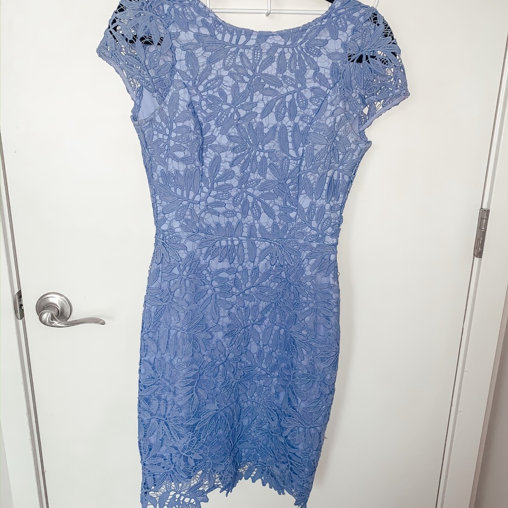 Periwinkle blue lace dress